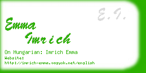 emma imrich business card
